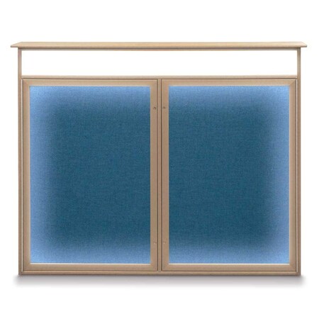 United Visual Products Open Faced Traditional Corkboard, 72x36" UV645A-GOLD-APRICOT